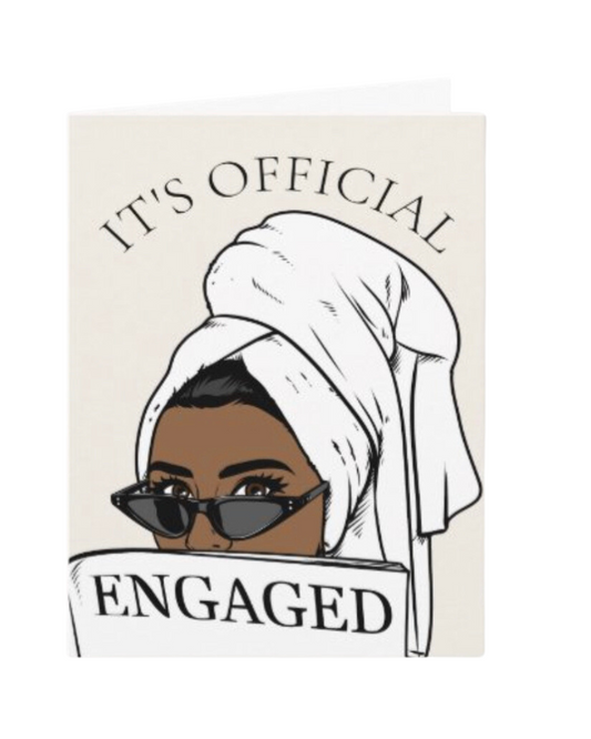 It's Official I'm Engaged Greeting Card