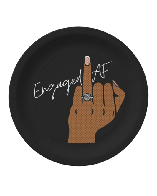 Engaged AF Paper Plates